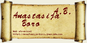 Anastasija Boro vizit kartica